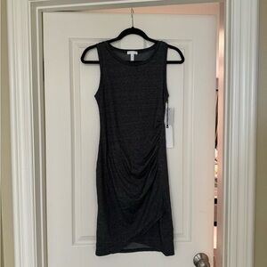 Ruched grey Leith dress